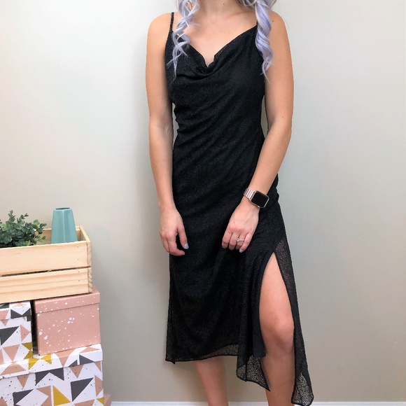 Express Dresses & Skirts - Express Lace Side Slits Slip Midi Dress